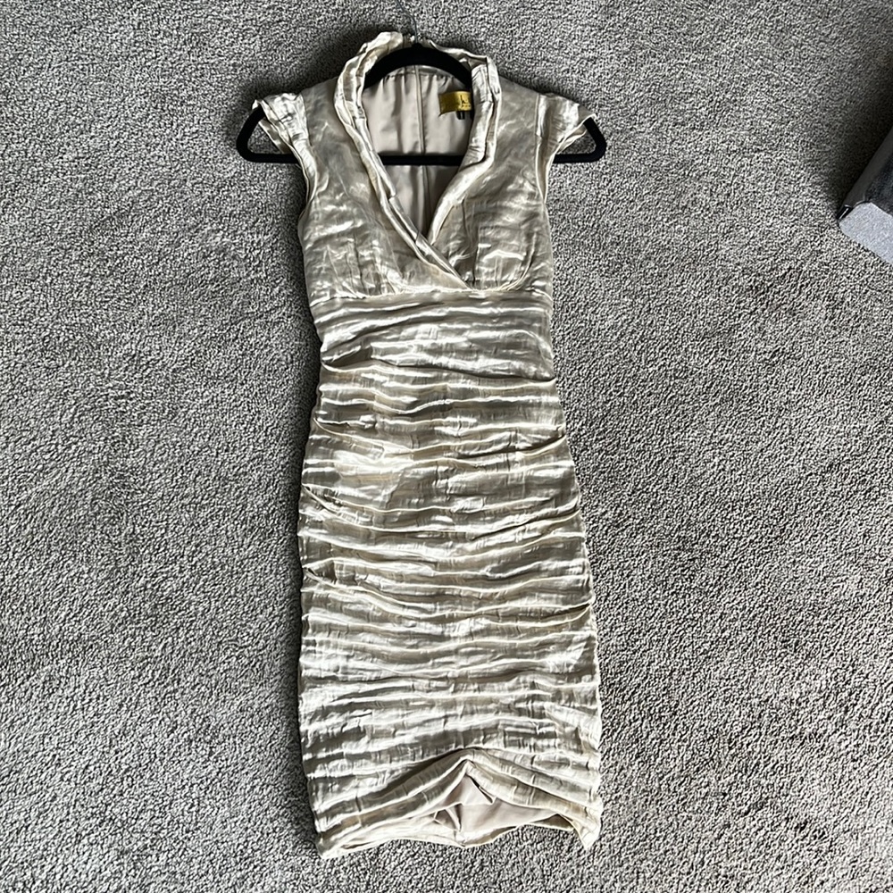 Nicole Miller Gold Dress